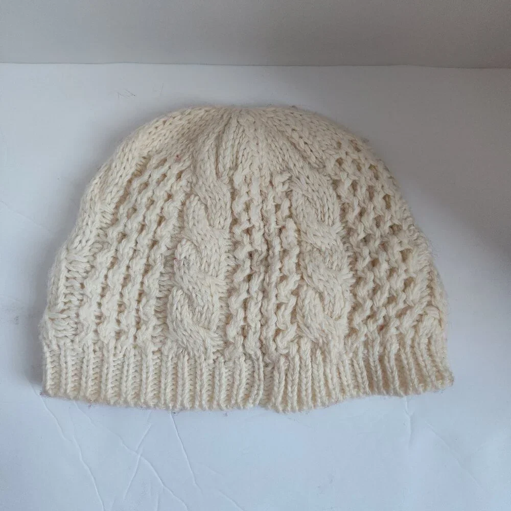 The Ladies SZ OS The North Face Cream Cable Knit Hat